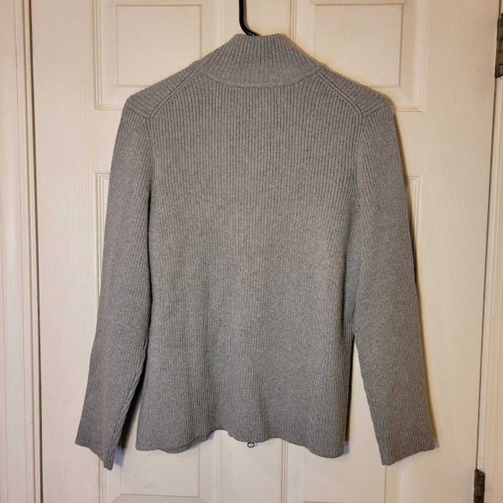 SOLD: Eddie Bauer Pima Cotton Zipper XL Sweater - Picture 3 of 6